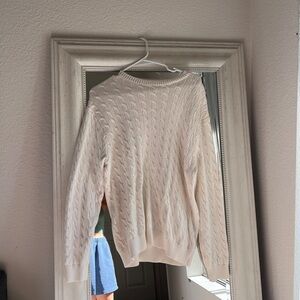 Brandy Melville cable knit cream sweater